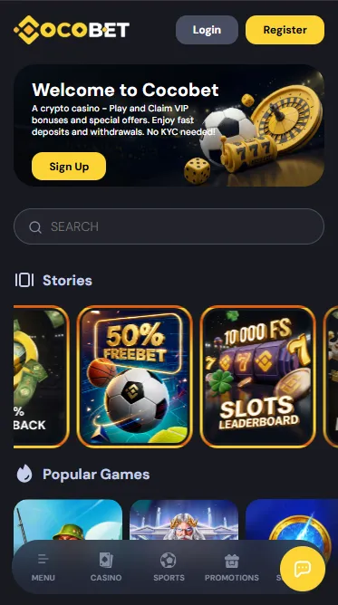 Cocobet mobile lobby